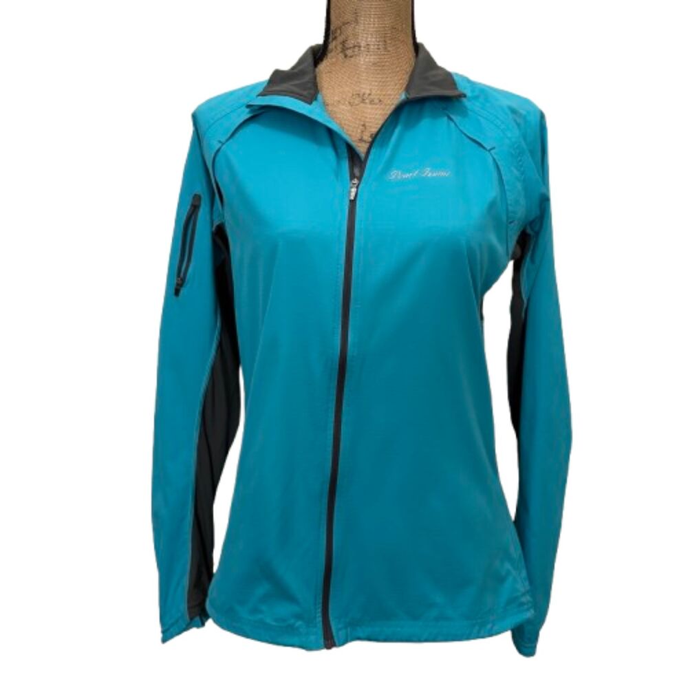 Pearl Izumi Women's Elite Thermal Cycling‎ Jacket Teal Blue Zip Up Size Medium